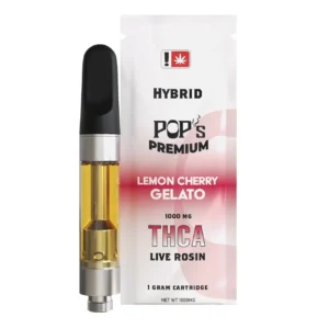 THC Carts – Pop’s 1g Premium Live Rosin THCA Carts 90%THCA