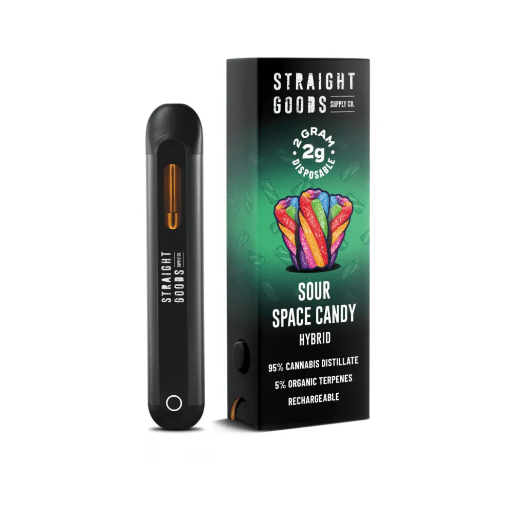 THC Vape Pen – Straight Goods 2000mg – Sour Space Candy