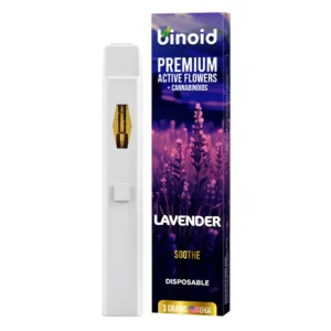 THC Vapes – Binoid Premium Active Flowers + Cannabinoids 3000mg – Lavender